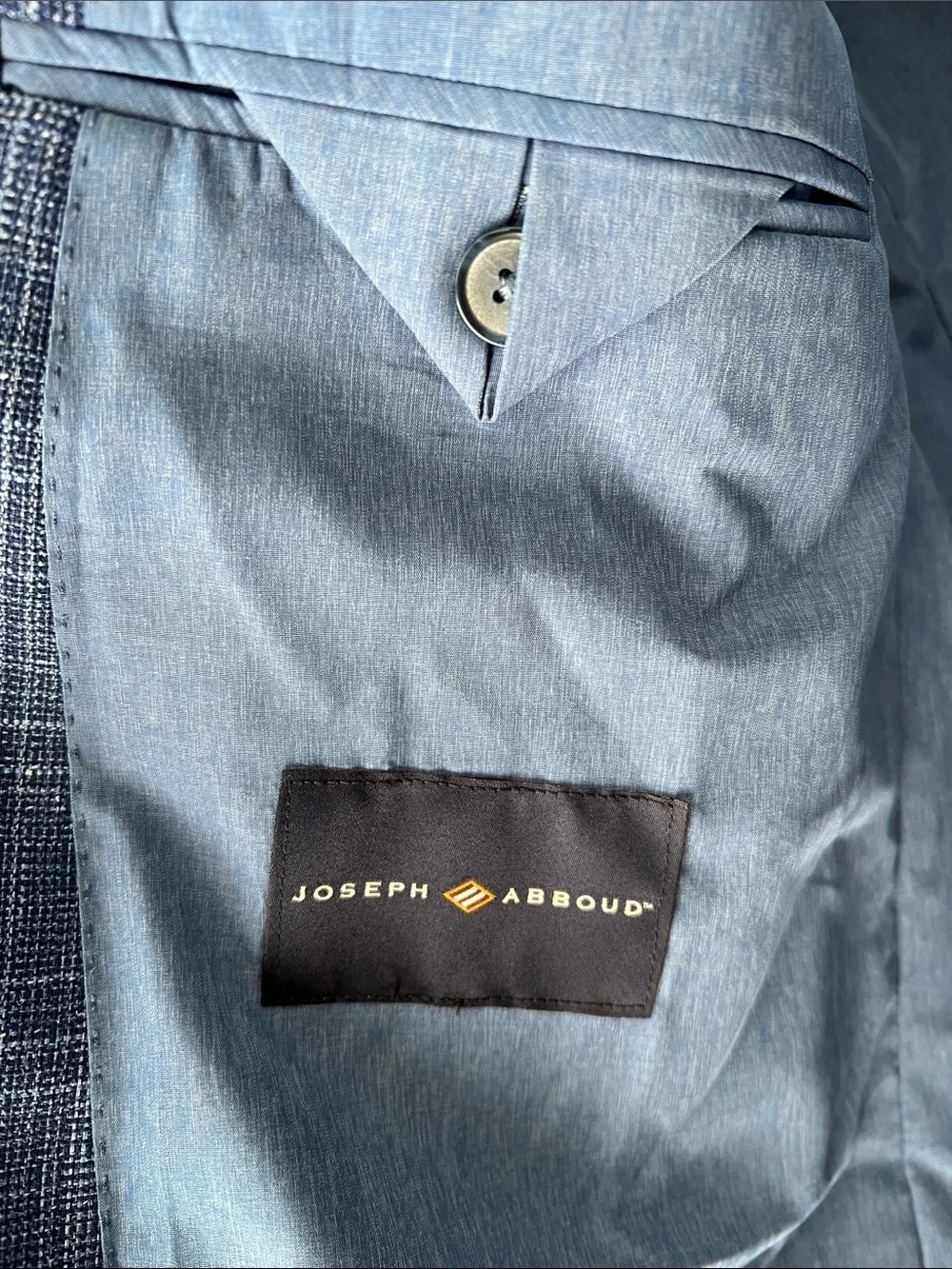 High Quality Wool, Silk & Linen blue  blazer